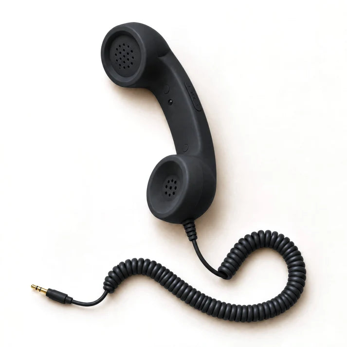 ✅Free Shipping📞DialBop Retro Phone Handset, Coiled Cord, 3 Colors, USB-C / Lightning / 3.5mm Option