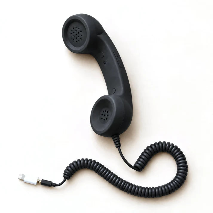 ✅Free Shipping📞DialBop Retro Phone Handset, Coiled Cord, 3 Colors, USB-C / Lightning / 3.5mm Option