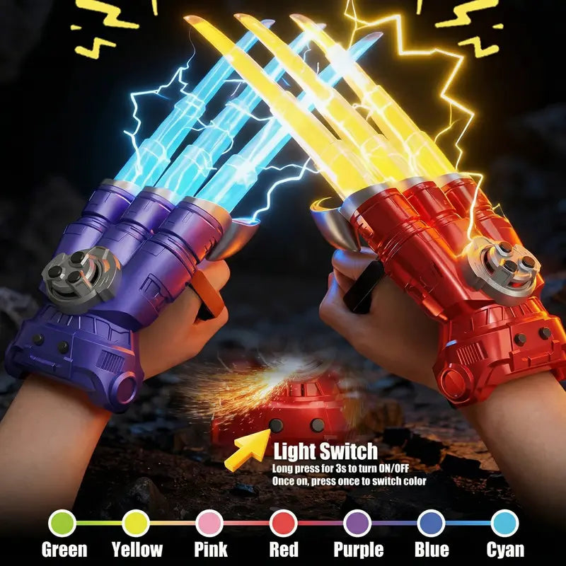 ✅Free Shipping🔥LED Light-Up Dragon Claw Toy, Retractable Blades, 7 Colors, Rechargeable Kids Gift
