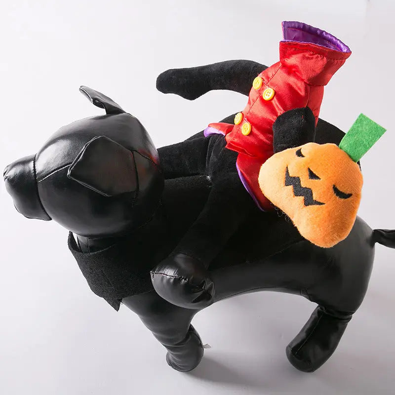 Free Shipping | 🎃 Halloween Vampire Rider Dog Costume – Funny Carry-Me Pet Outfit