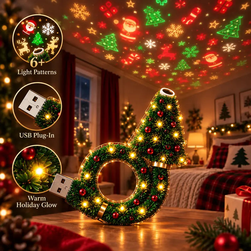 Free Shipping 🎄 USB Christmas Projector Night Light
