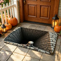 Free Shipping 🎃 3D Illusion Skull Hole Halloween Doormat, Non Slip Horror Welcome Rug for Home Decor