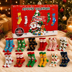 Free Shipping 🧦 Christmas Sock Advent Calendar – 12 Pairs