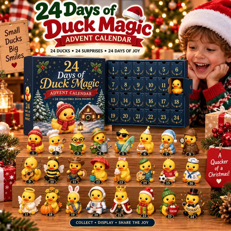 Free Shipping 🦆 24 Days of Duck Magic Advent Calendar – 24 Collectible Duck Figures