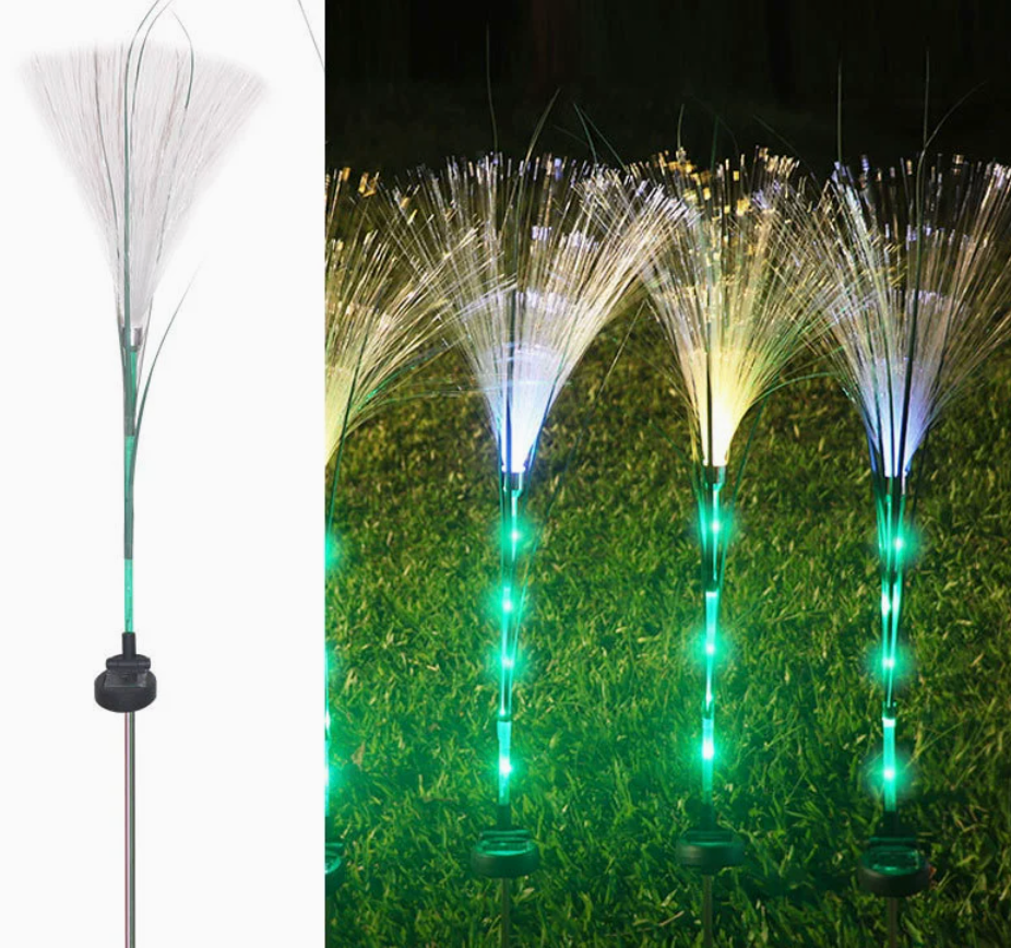 Solar Fiber-Optic Reed Garden Stake Light