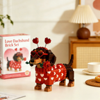 🚚 Free Shipping | 💖 Love Dachshund Brick Set 🐕
