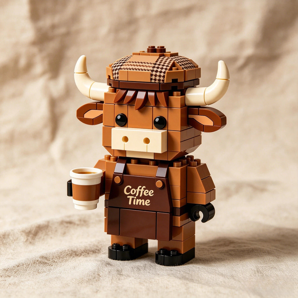 🚚 Free Shipping | Scottish Highland Cow Brick Figure Collection