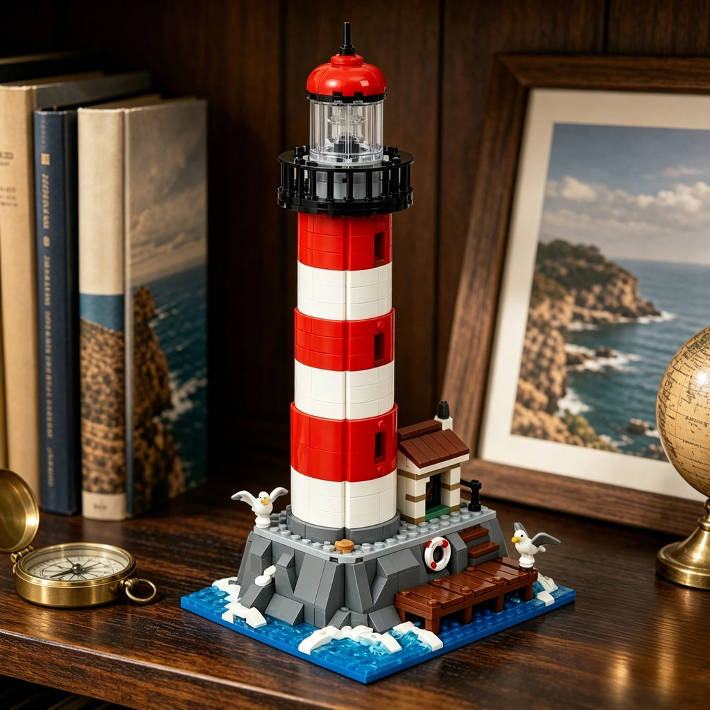 🚚 Free Shipping | Beacon of Hope Lighthouse Building Block Set – Coastal Landmark Display Model