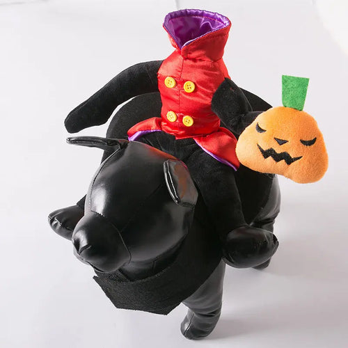 Free Shipping | 🎃 Halloween Vampire Rider Dog Costume – Funny Carry-Me Pet Outfit