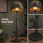 🔫 Tactical Rifle Helmet Table Lamp