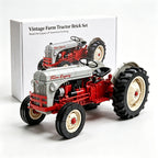 🚚 Free Shipping |🔥Last Day 70% off🚜🌾Vintage Farm Tractor Brick Set – 1940s Classic Red & Gray Collector Edition
