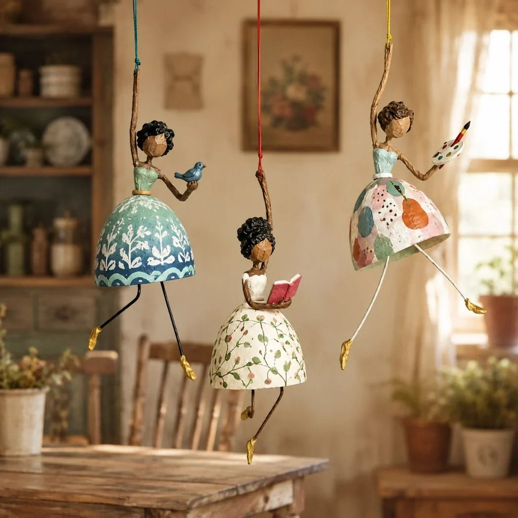 🚚✨ FREE SHIPPING! 💃 Add a Twirl to Your Décor! Whimsical Dancing Lady Hanging Ornament