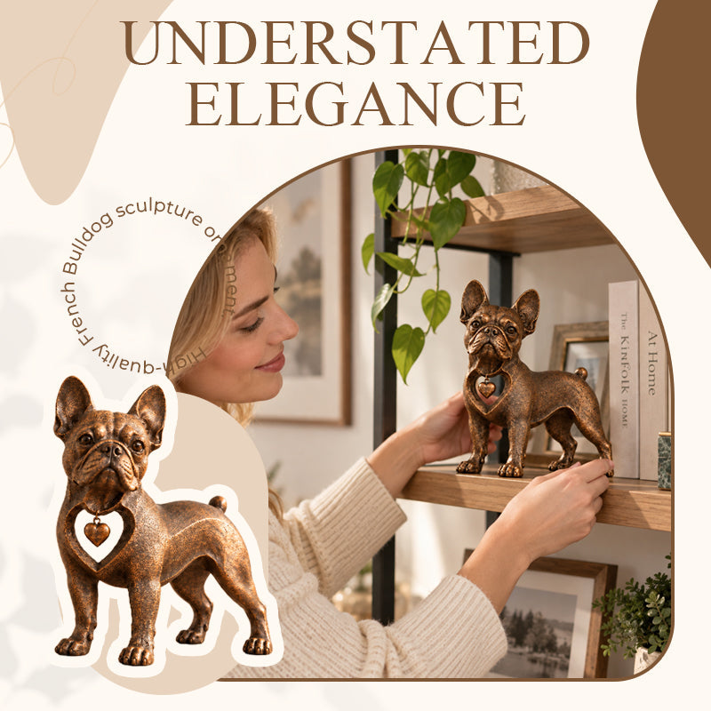 ⭐Classic Retro-Style French Bulldog Sculpture — Love at First Sight！