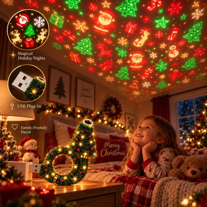 Free Shipping 🎄 USB Christmas Projector Night Light
