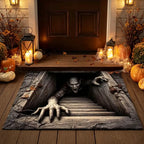 Free Shipping 🎃 3D Illusion Skull Hole Halloween Doormat, Non Slip Horror Welcome Rug for Home Decor