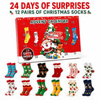 Free Shipping 🧦 Christmas Sock Advent Calendar – 12 Pairs