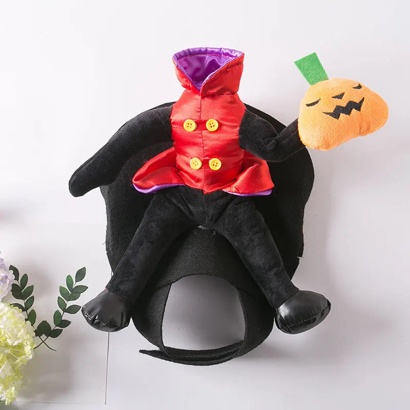 Free Shipping | 🎃 Halloween Vampire Rider Dog Costume – Funny Carry-Me Pet Outfit
