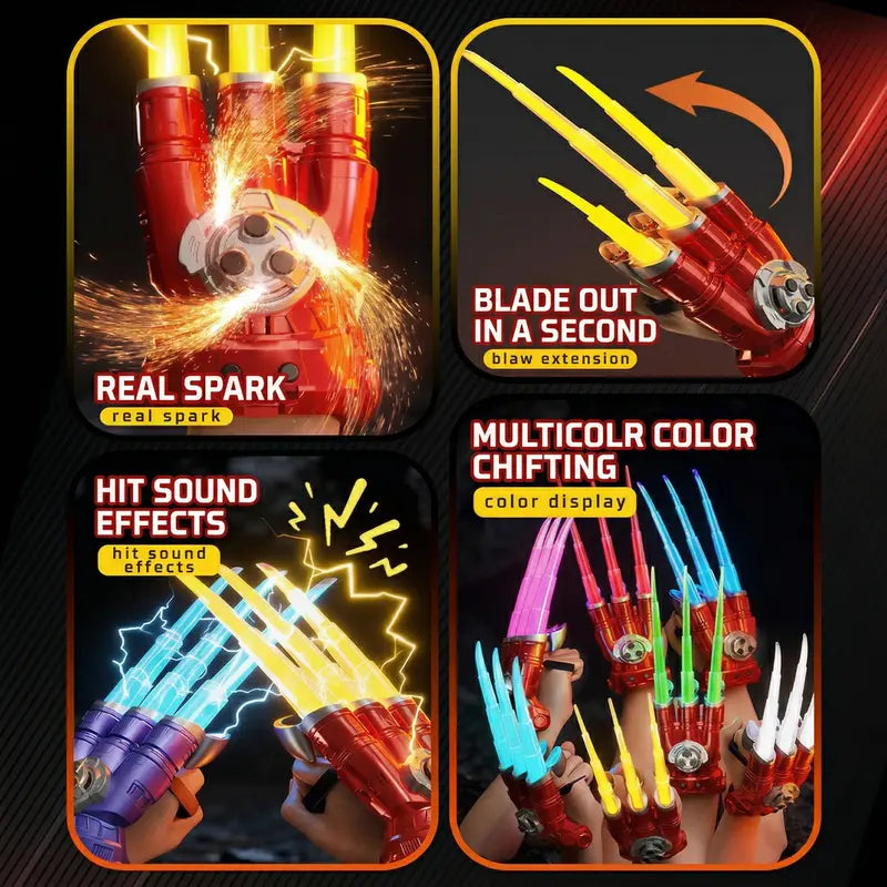 ✅Free Shipping🔥LED Light-Up Dragon Claw Toy, Retractable Blades, 7 Colors, Rechargeable Kids Gift