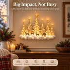 ⭐🌙Step Into an Enchanted Winter Grove: Lighted Christmas Woodland Forest Wall Decor🎄