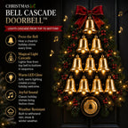 🔔 Christmas Bell Cascade DoorbellTM – Light-Up Holiday Chime Door Decor 🎄