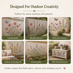 🌿 Garden Wall Stencil, Reusable DIY Kit for Walls, Fences & Patios