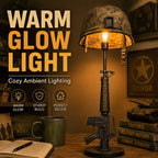 🔫 Tactical Rifle Helmet Table Lamp