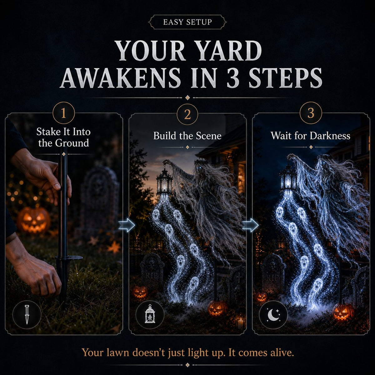 💀The Wailing Wraith Soul Harvester| LED Animated Halloween Decor