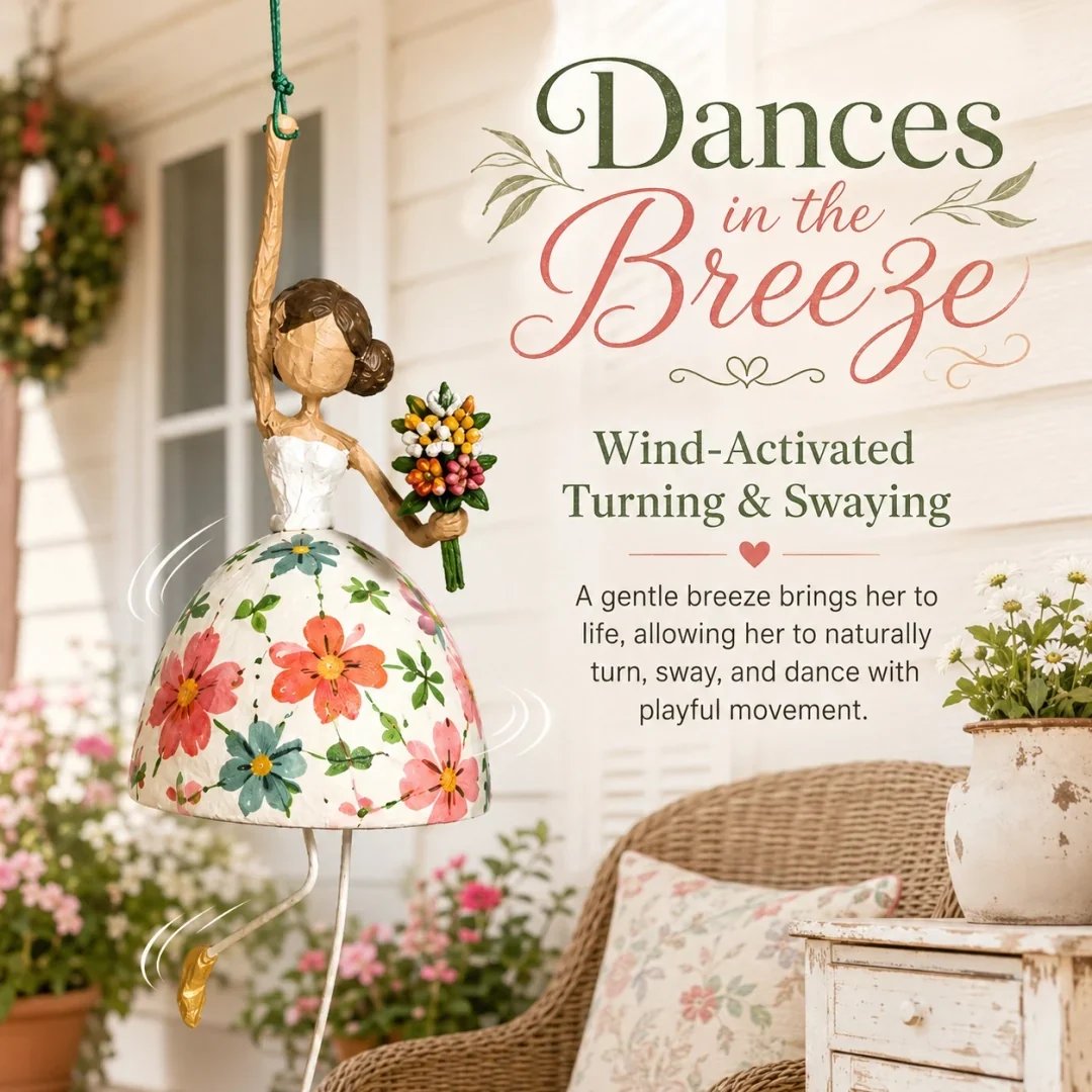 🚚✨ FREE SHIPPING! 💃 Add a Twirl to Your Décor! Whimsical Dancing Lady Hanging Ornament