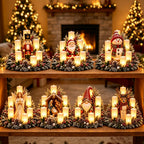 🌲Early Christmas Promotion 49% OFF🌲Christmas Lighted Centerpiece with Flameless Candle Glow