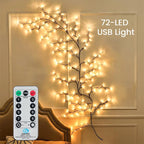 ✨ Flexible LED Branch Lights | Remote-Controlled Holiday Wall Decor