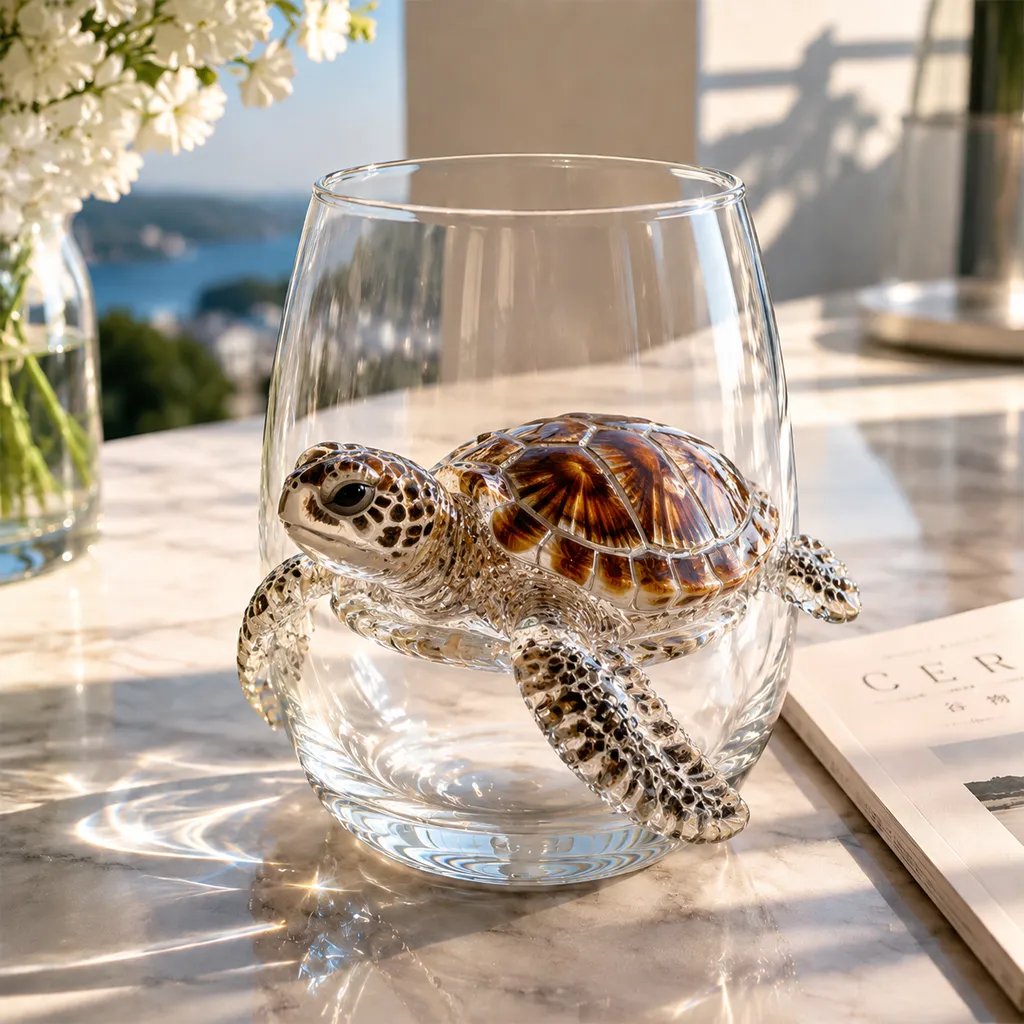 🚚📦 Free Shipping 🎁The Perfect Beach House Gift🌊3D Ocean Animal Artisan Glassware Collection