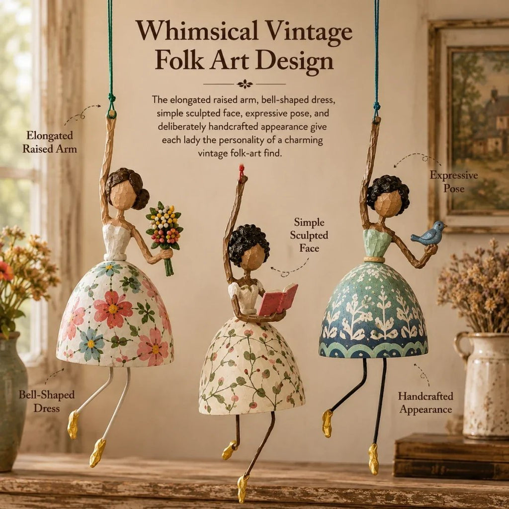 🚚✨ FREE SHIPPING! 💃 Add a Twirl to Your Décor! Whimsical Dancing Lady Hanging Ornament
