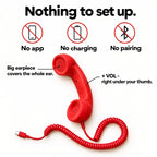 ✅Free Shipping📞DialBop Retro Phone Handset, Coiled Cord, 3 Colors, USB-C / Lightning / 3.5mm Option