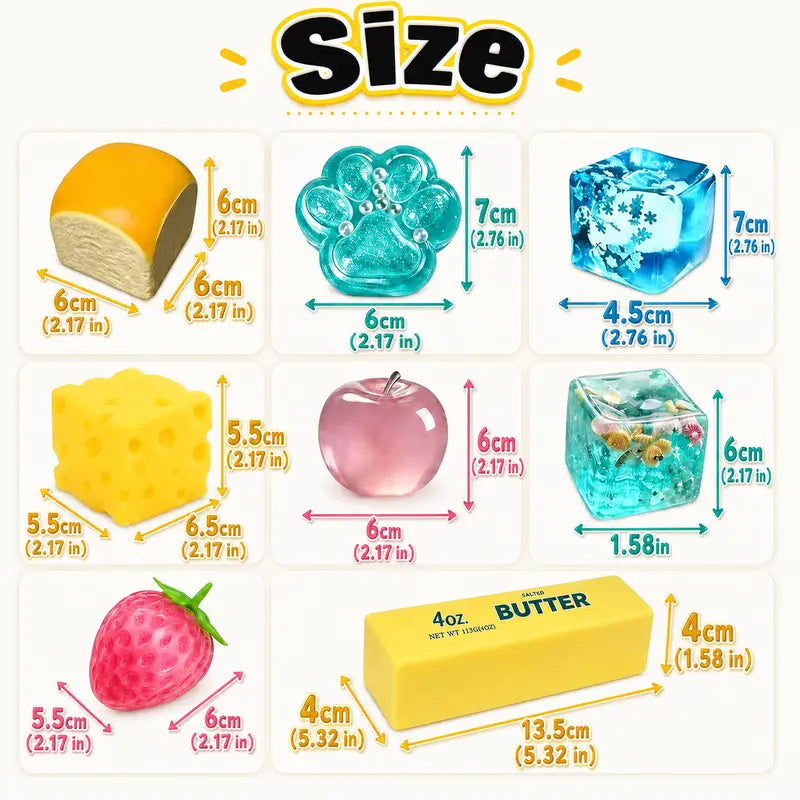 🔥 50% OFF + FREE SHIPPING 🚚 | 8-Piece Squishy Toy Gift Box 🎁