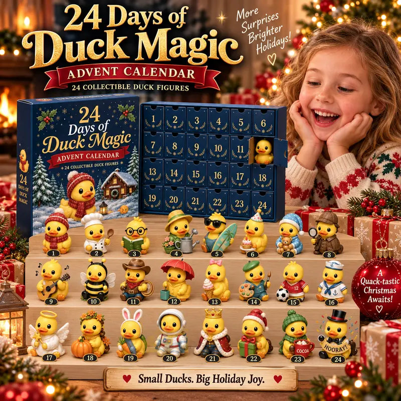 Free Shipping 🦆 24 Days of Duck Magic Advent Calendar – 24 Collectible Duck Figures