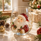 🚚📦 Free Shipping 🎄✨ 3D Christmas Glass Art Cup | Luxury Raised Holiday Glassware for Drinks, Decor & Christmas Gifts 🎁