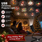 Plug-&-Play HD Christmas Projector | 6 or 10 Festive Scenes 🎄