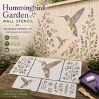 🌿 Garden Wall Stencil, Reusable DIY Kit for Walls, Fences & Patios