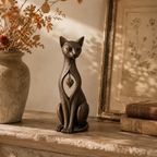 Last day 50% OFF🐱Heritage Heart Sphynx Sculpture – Vintage Iron Cat Accent for Timeless Interiors