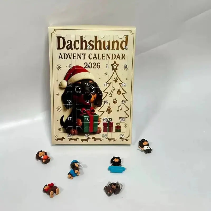 ✅Free Shipping🎄Dachshund Advent Calendar 2026, 24 Days Christmas Countdown, Dog Lover Gift