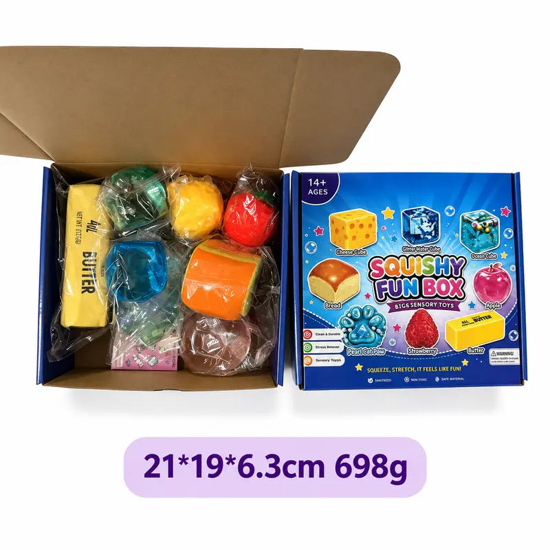 🔥 50% OFF + FREE SHIPPING 🚚 | 8-Piece Squishy Toy Gift Box 🎁
