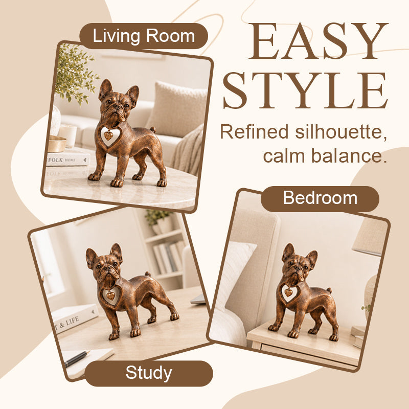 ⭐Classic Retro-Style French Bulldog Sculpture — Love at First Sight！