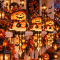 🔥Buy 2 Get 10% OFF🔥🎃 Halloween Porch Magic Cascade Railing Lights – Pumpkin, Witch, Ghost & Black Cat🎃🎃