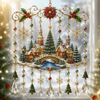 Handmade Christmas stained window decorations