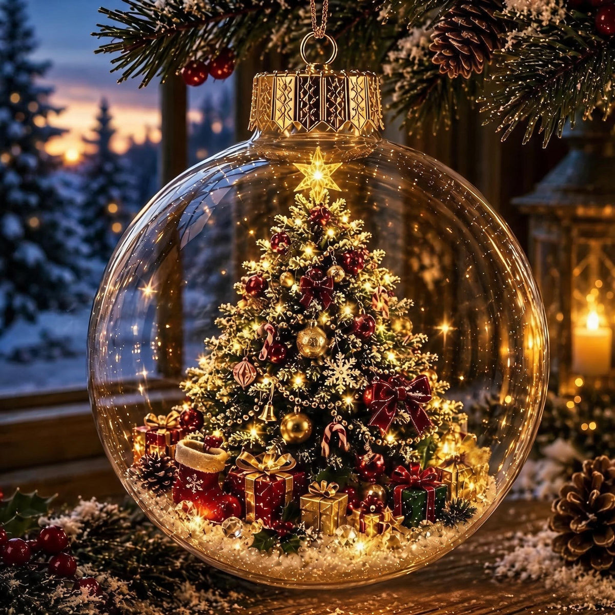 🚚📦 Free Shipping 🎄✨ Glowing Christmas Model Decorations