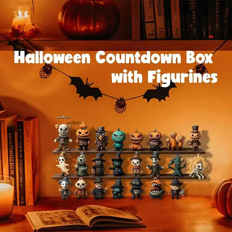 🎃50% off👻31 Nights of Fright Halloween Calendar with Mini Figurines