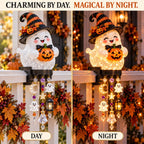 🔥Buy 2 Get 10% OFF🔥🎃 Halloween Porch Magic Cascade Railing Lights – Pumpkin, Witch, Ghost & Black Cat🎃🎃