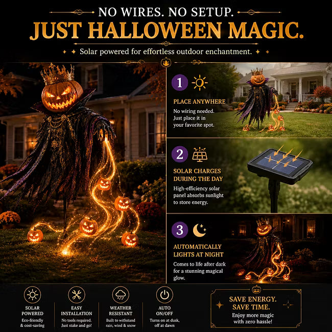 🎁Today 49% OFF🎁🎃Pumpkin King Awakening™ – Flowing LED Halloween Yard Light
