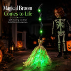 Animated Moving Witch Broom | Halloween Light & Sound Decor