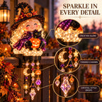 🔥Buy 2 Get 10% OFF🔥🎃 Halloween Porch Magic Cascade Railing Lights – Pumpkin, Witch, Ghost & Black Cat🎃🎃